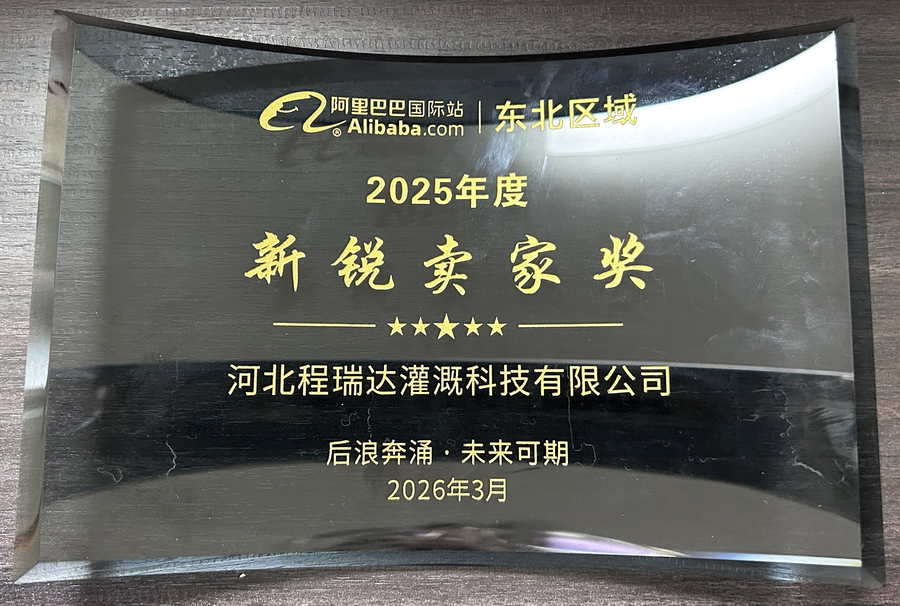 清远程瑞达灌溉 | 荣获阿里国际站新锐卖家奖